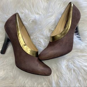 Cole Haan Brown suede heels women’s size 8.5